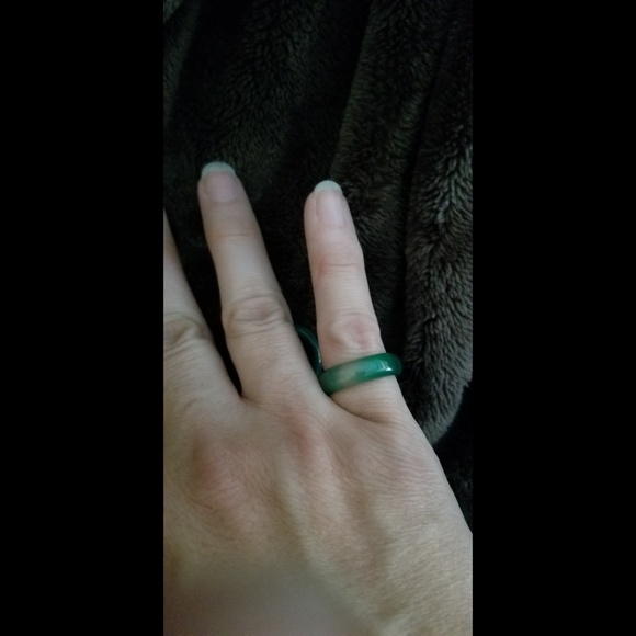 Beautiful natural green agate ring each unique - Picture 6 of 7